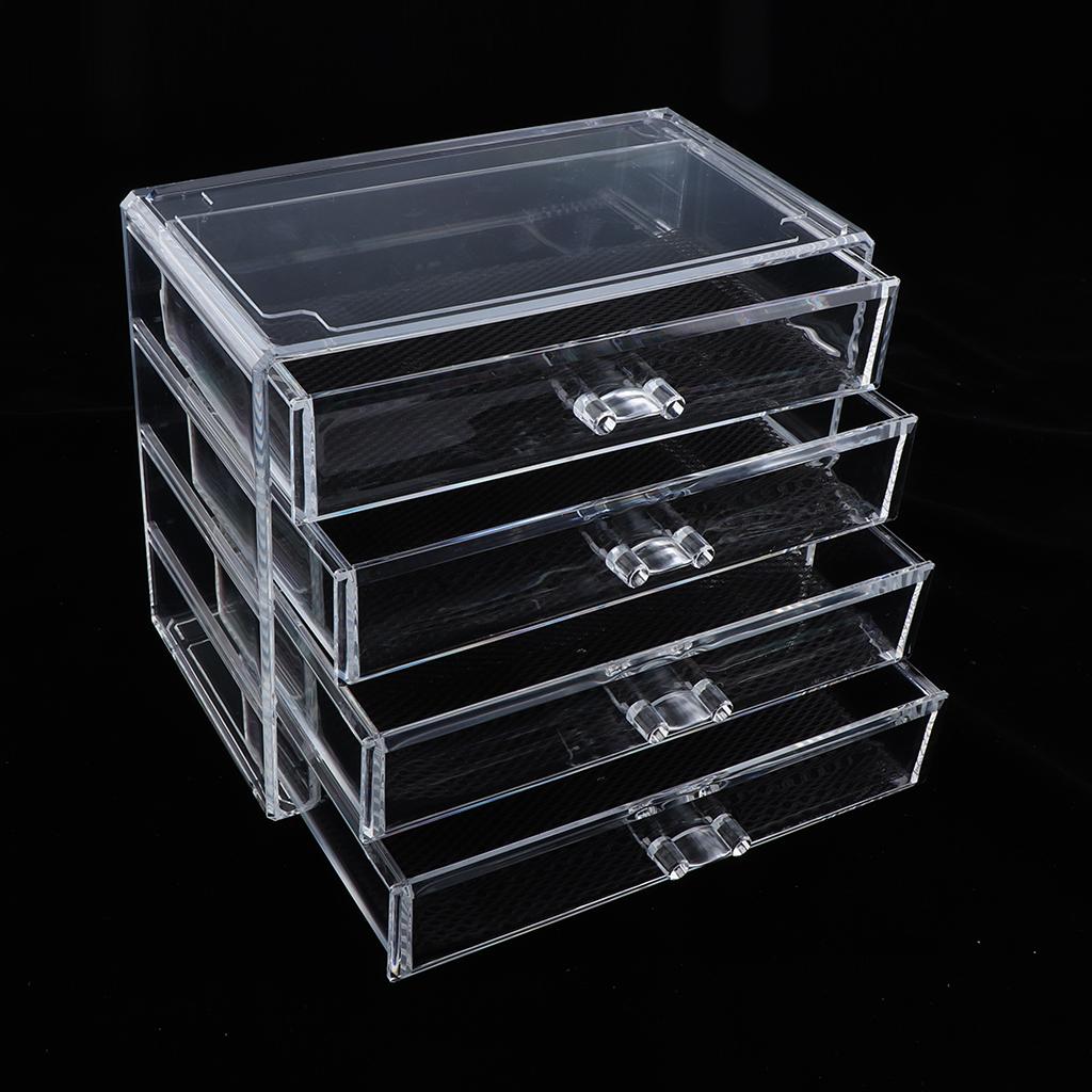 Acrylic Makeup Drawer Organizer Jewelry Nail Art Tools Storage Display Case  6