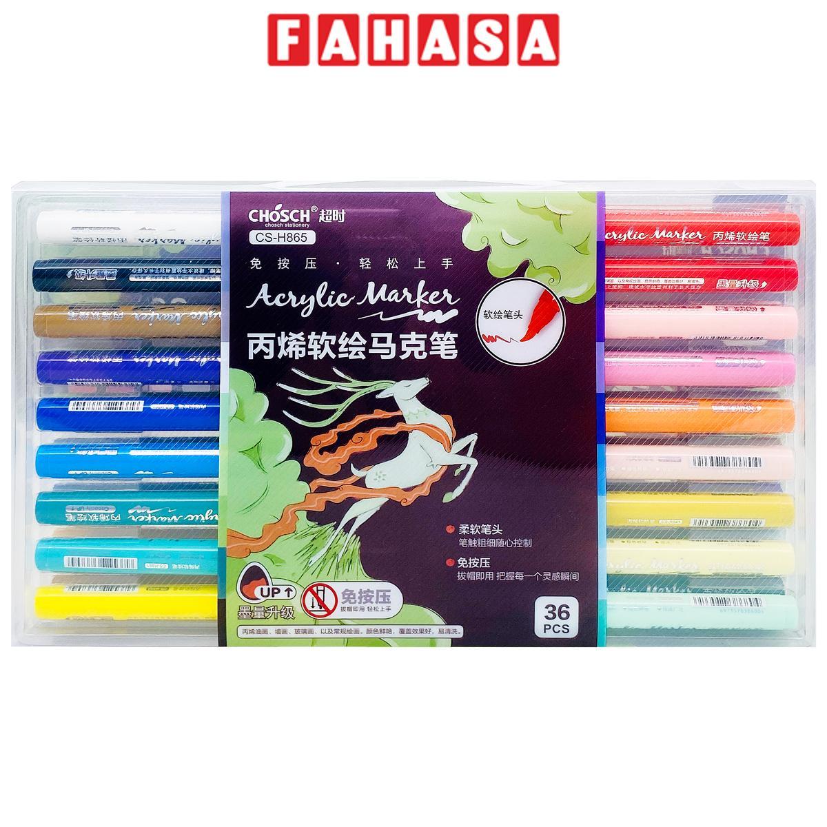 Hộp 36 Bút Lông Màu Acrylic - Chosch H865