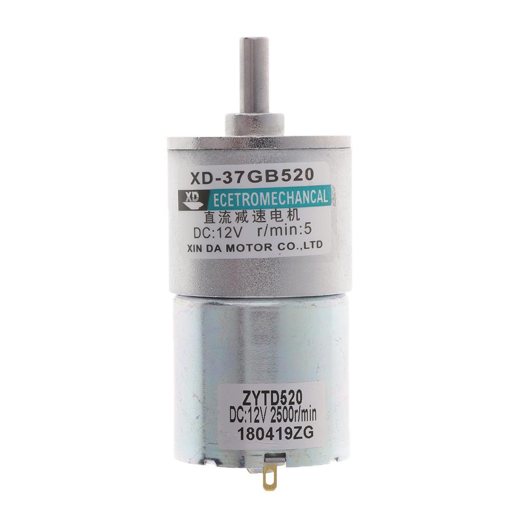 XD-37GB520 DC12V 10W 5RPM Micro Gear Motor High Adjustable Speed
