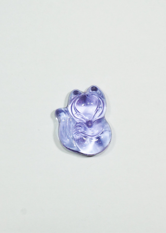 Mặt dây Hồ Ly thân thiện đá Topaz tím Tình Duyên - mạng Hỏa