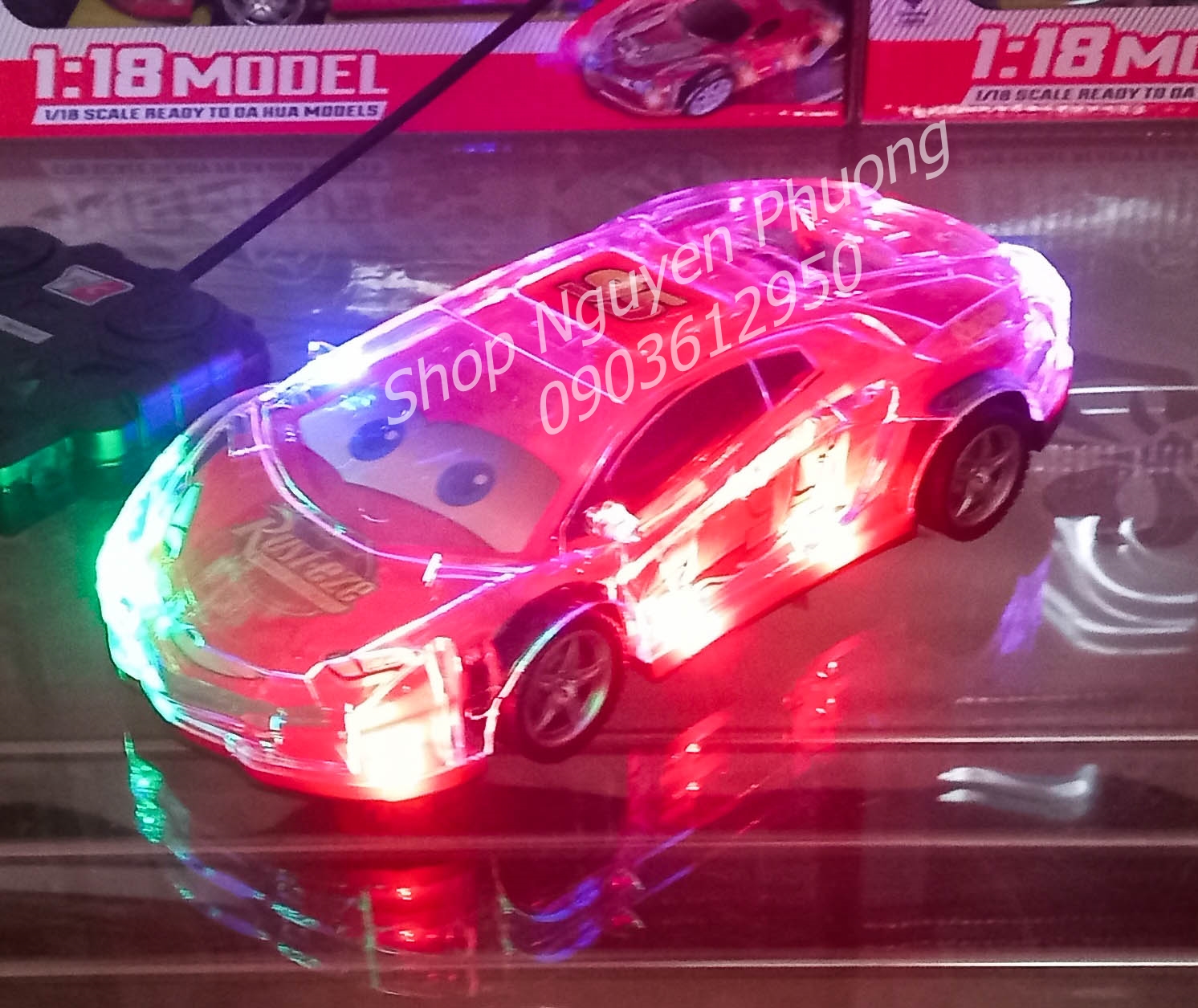 Xe điều khiển McQueen đèn Led 3D 7 màu