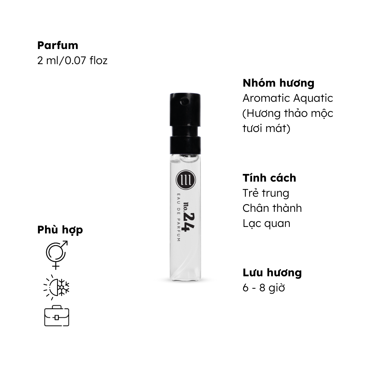 Nước hoa nam nữ Morra nguyên liệu nhập Pháp lưu hương thơm lâu - Combo 5 chai 2ml (COMBO 3)