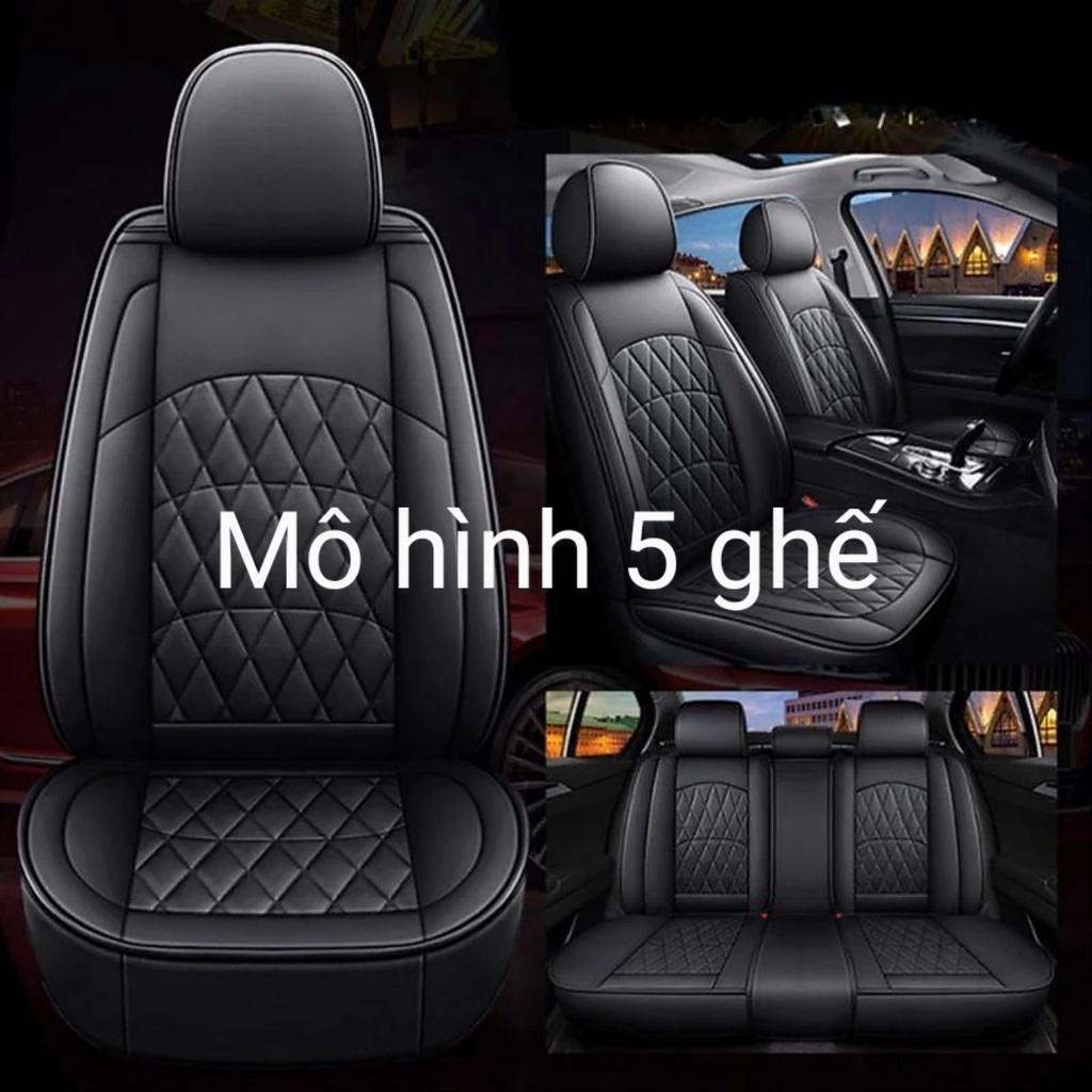 Bộ 5 ghế lót ô tô, Mẫu đủ mảu 7 sự lựa chọn, thêm 2 gối, chất da cao cấp, May đường vân dập nổi 3D xu hướng thể thao