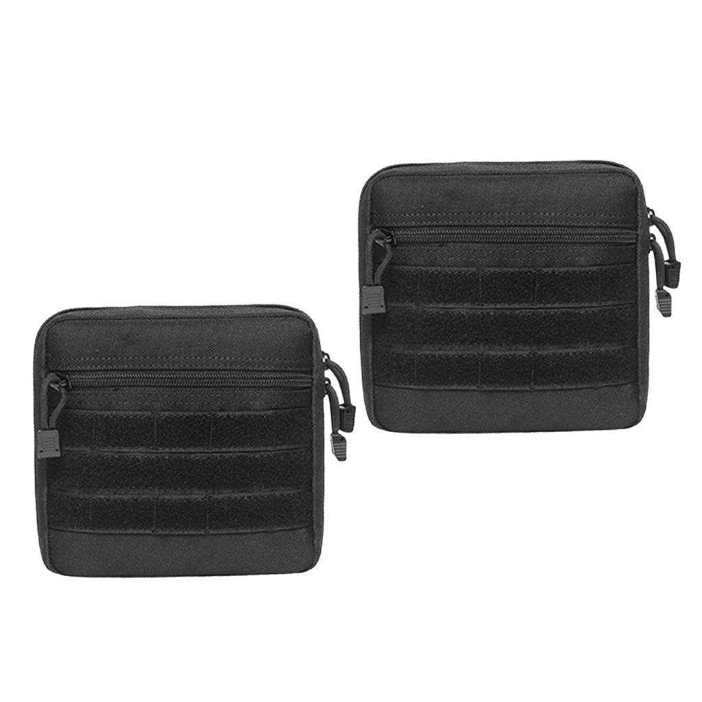2pcs Military Map Camera Pocket Molle Belt Waist Pouch Organizers