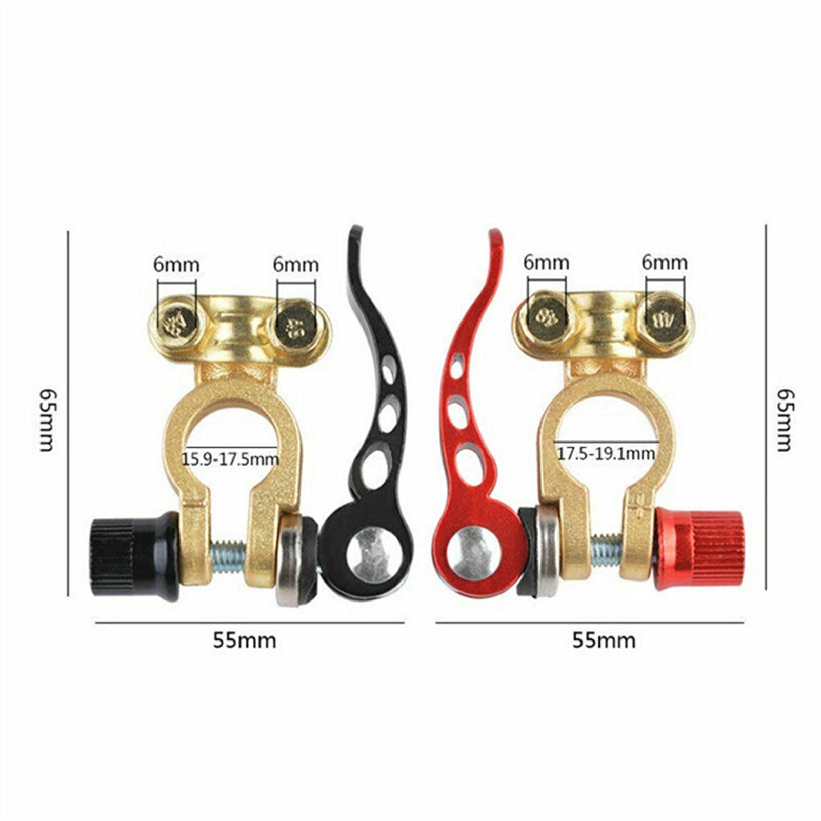 2Pcs Car Battery Terminal Connector Clamp Adjust Quick Release Disconnect Tool