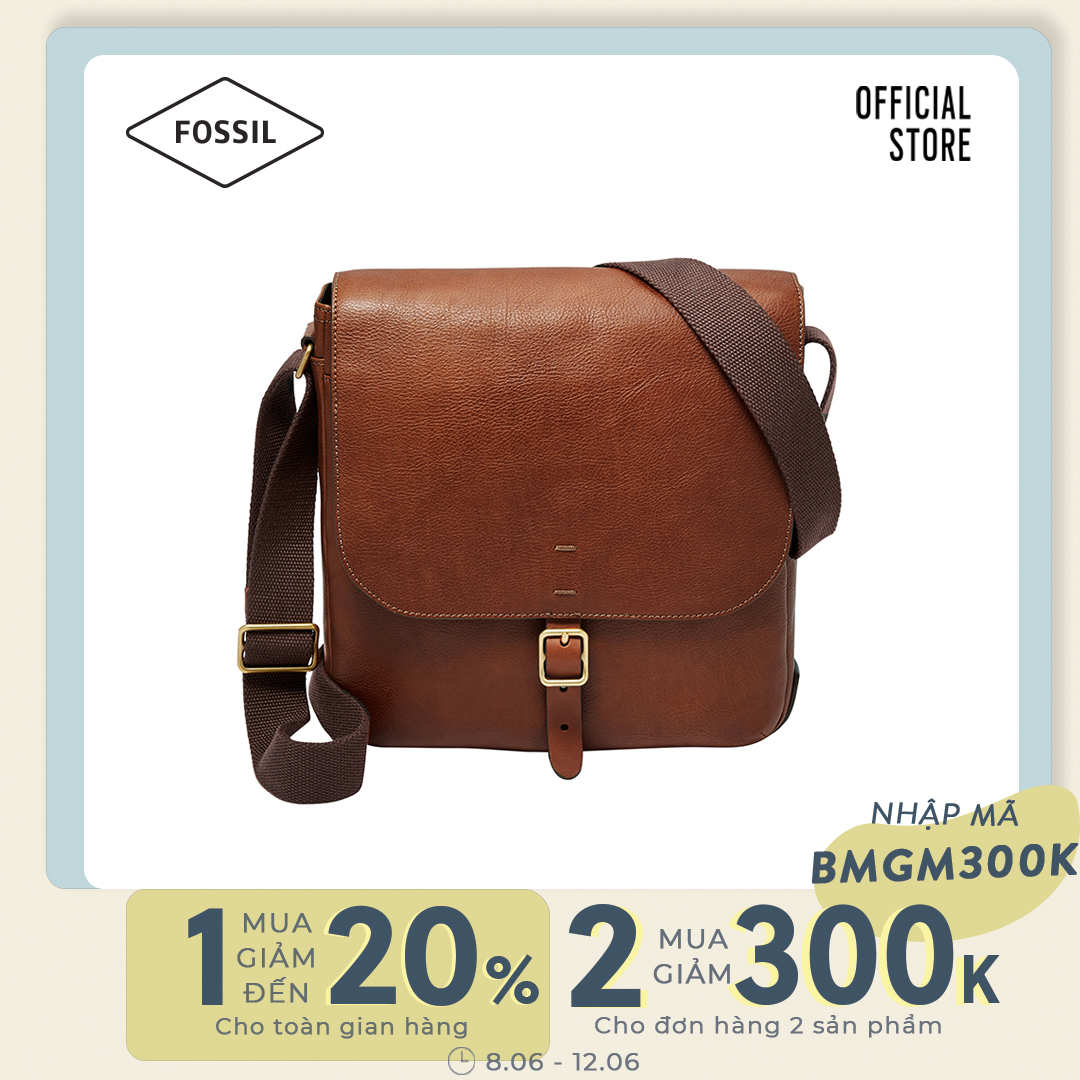 Túi đeo chéo nam thời trang Fossil Buckner Citybag MBG9374222 - màu cognac