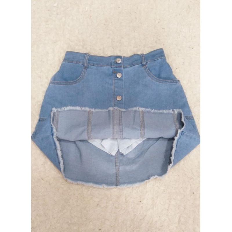 Chân váy jeans chữ A size đại cho bé, co dãn, có quần bên trong