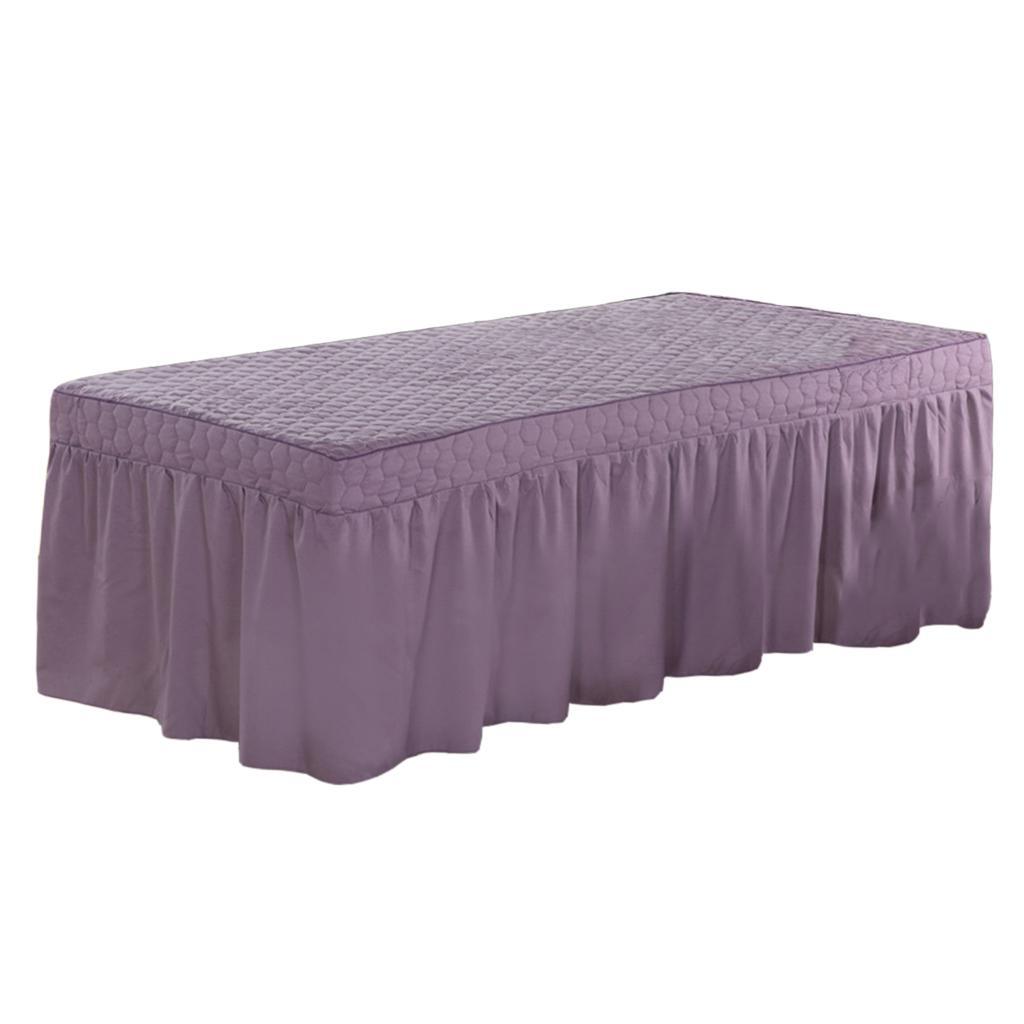 Massage Table Skirt Beauty Bed Cover Valance Sheet  2 White