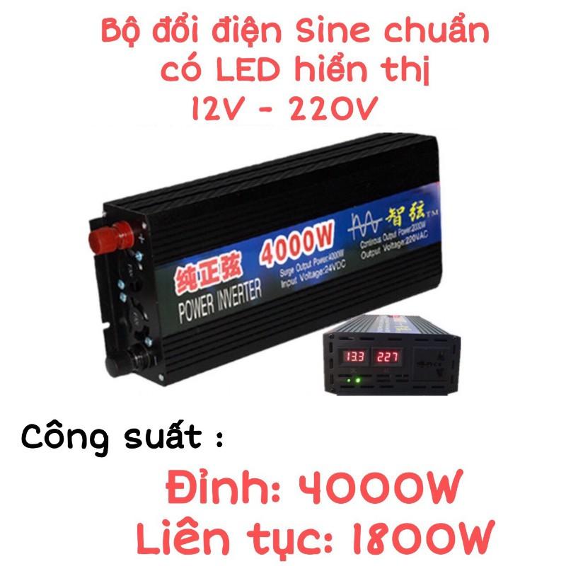 Kich điện Sin chuẩn 12v lên 220v 4000W