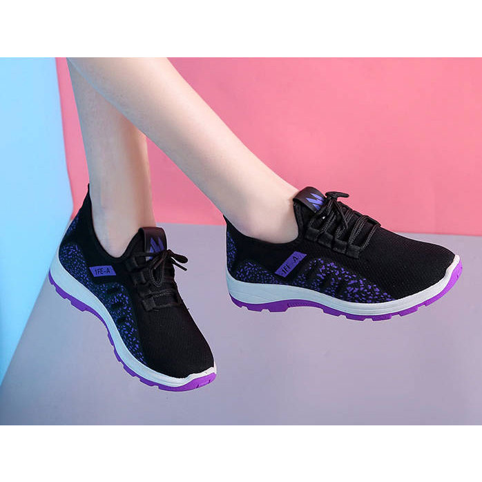 Giày Sneaker Nữ Vải Mềm Ôm Chân, Đế Cao Su 2 Lớp Thích Hợp Đi Học, Đi Chơi, Chạy Bộ GN30