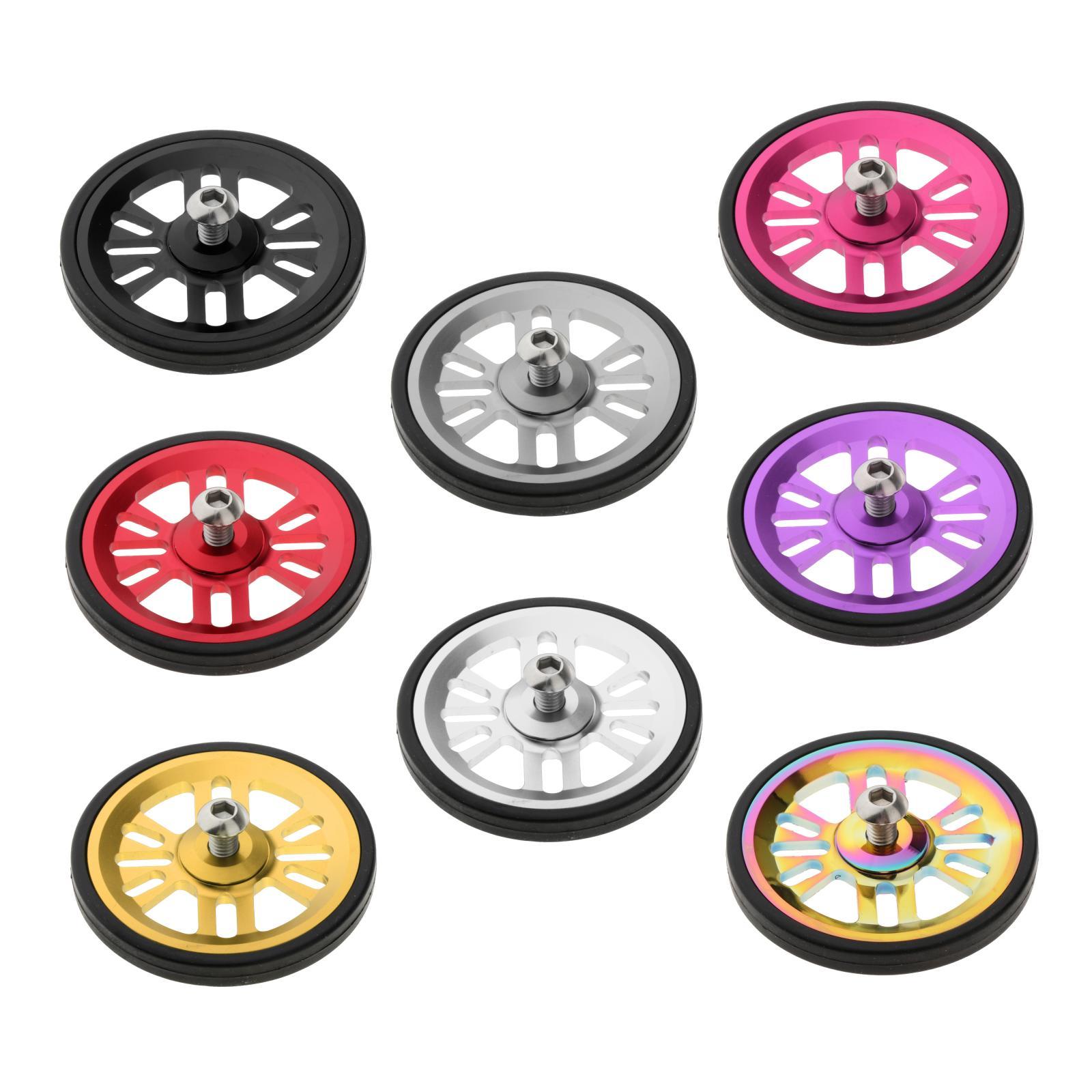 Folding Bike Easy Wheels 6cm for Brompton Foldable Bicycle Transporting Pushing Walking Components Parts