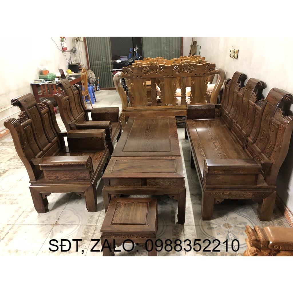 Bộ Bàn Ghế Âu Á Gỗ Mun Đuôi Công