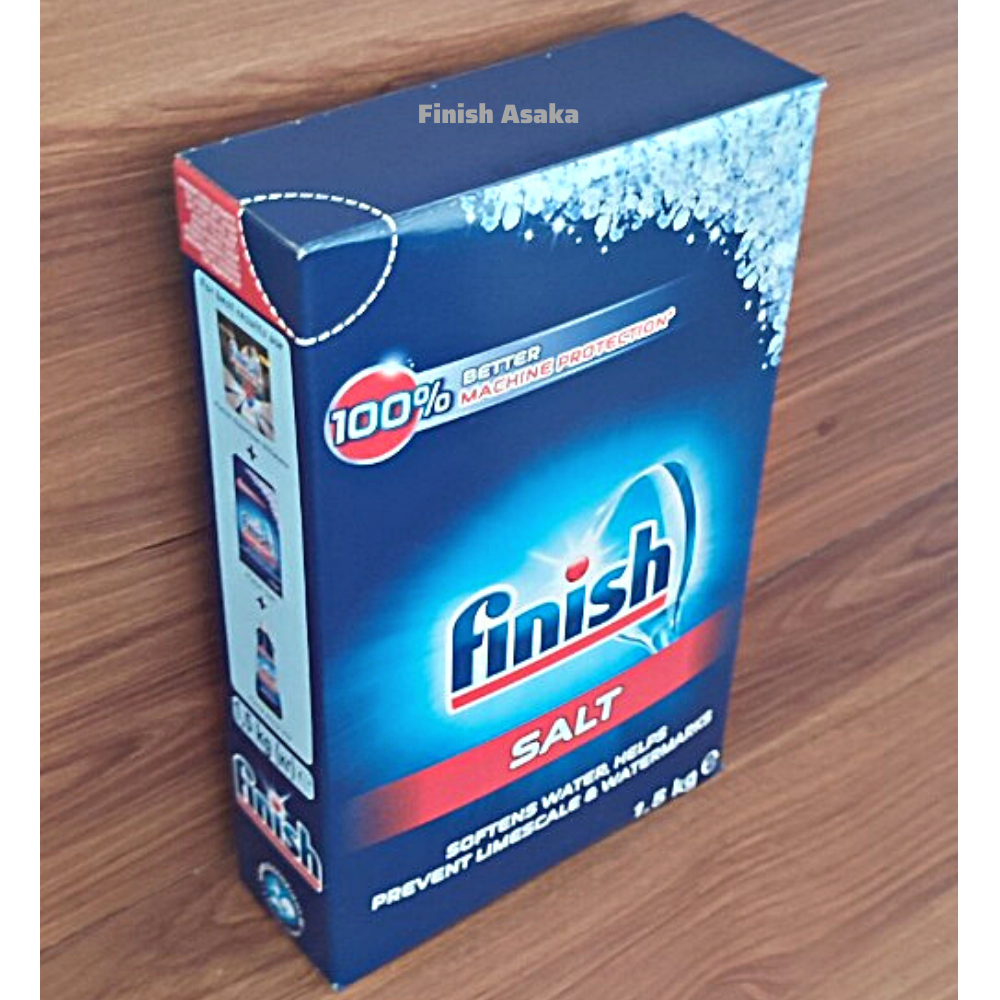 Combo rửa chén Finish: All in 1 hộp 90 viên, Nước làm bóng 750ml, Muối Hộp 1,5 kg - Nhập khẩu Châu Âu.