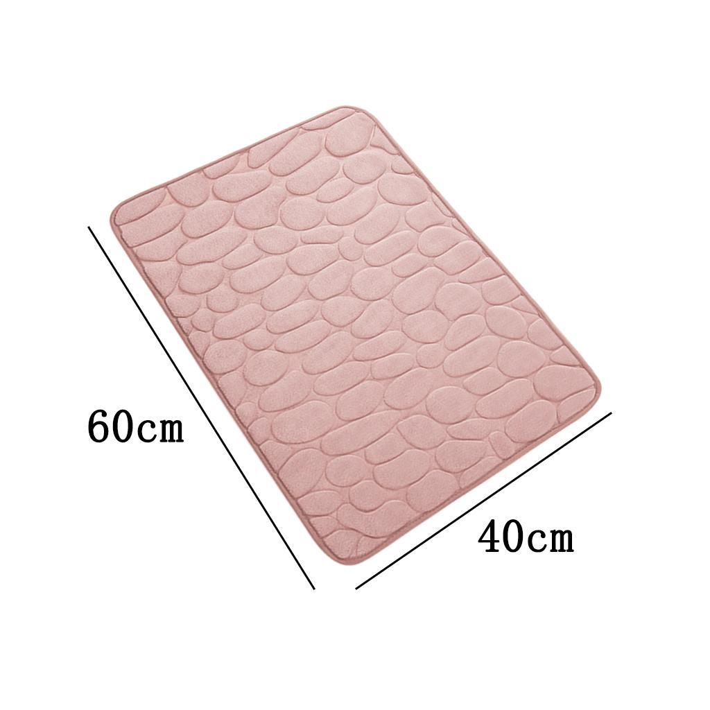 3x Cobblestone Embossed Floor Carpet Bathroom Mat Floor Rug for Bathroom Indoor