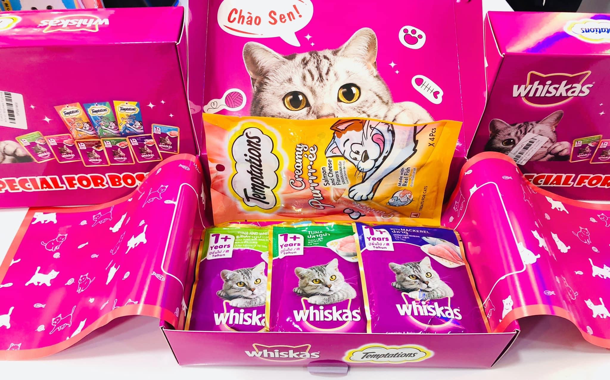 Hộp quà tặng whiskas cho mèo