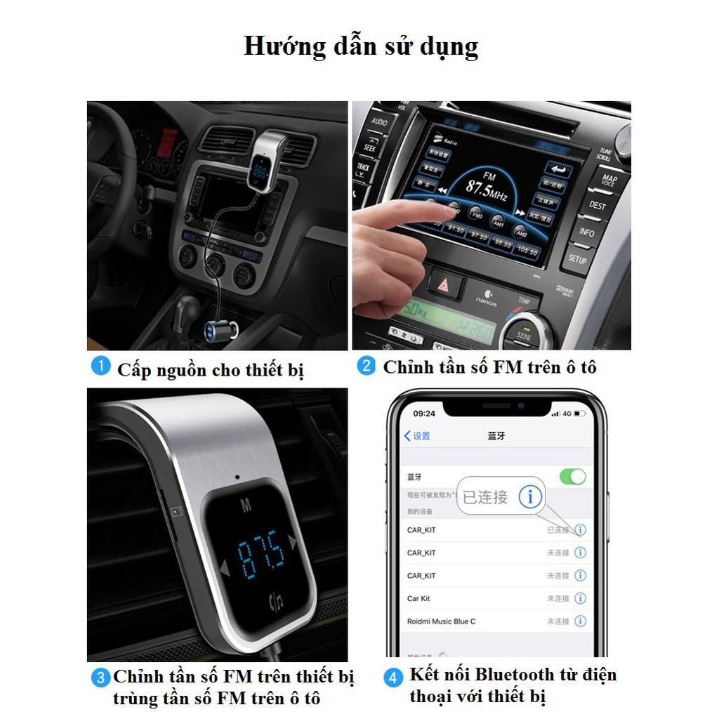 Bộ chuyển mp3 - fm trên ô tô có bluetooth bc39