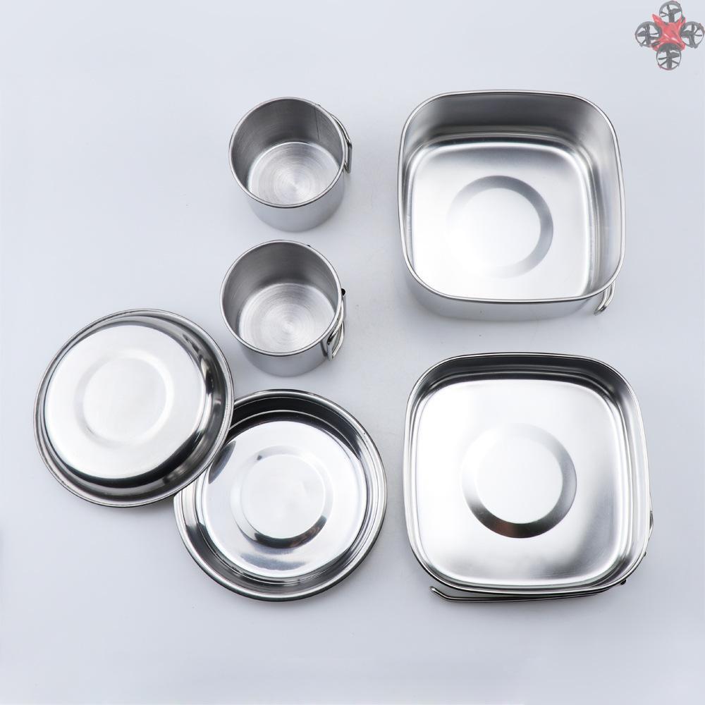 Set 6 Dụng Cụ Nấu Ăn Bằng Thép Không Gỉ Cho 1-2 Người
