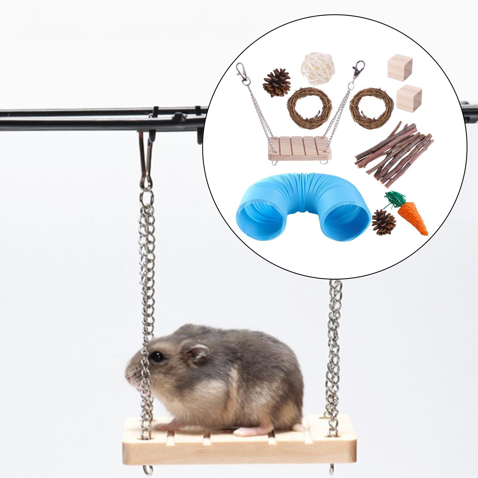 11x Hamster Chew Pets Toy Molar Toy Teeth Care for Guinea Pig Rat Rabbit Bird Hideout