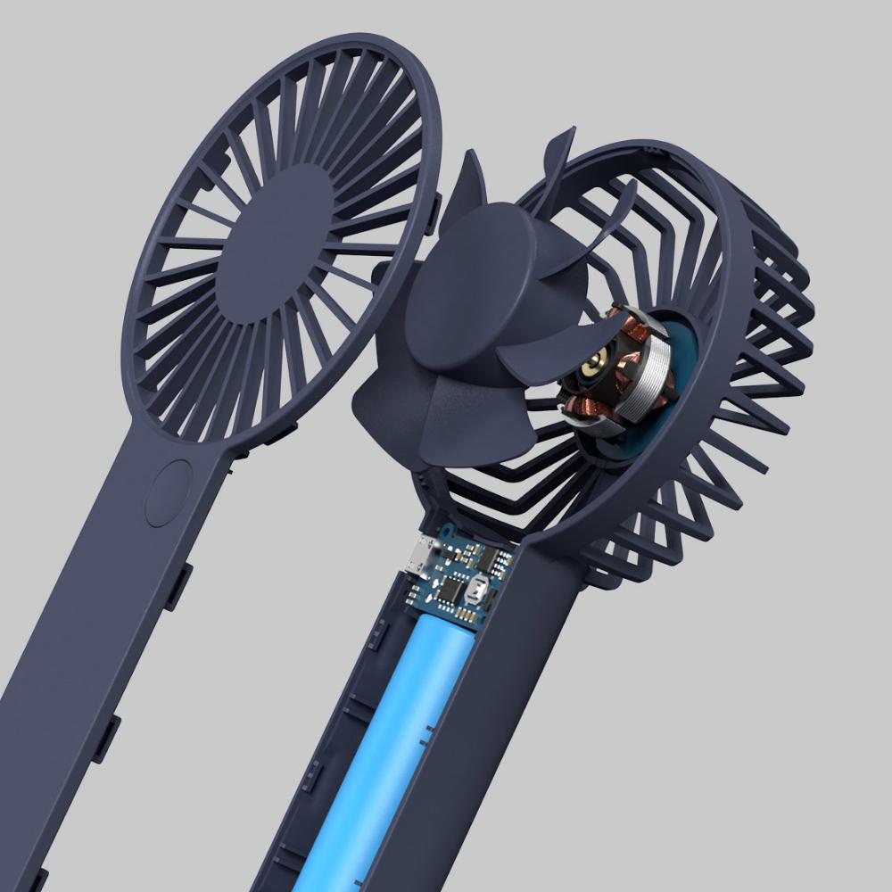 VH Mini Handheld Fan Portable Fan w/3 Speed Adjustable/USB Rechargeable Battery/Fashion Lanyard Cooling Face Fan Small