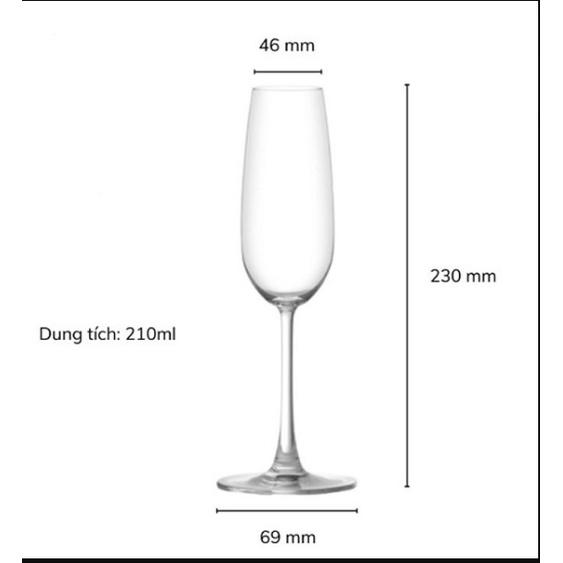 Ly Thủy Tinh Ocean Madison Flute Champagne 210ml | 1015F07 , Nhập Khẩu Thái Lan
