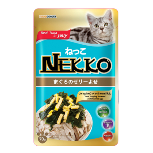 Pate Cho Mèo Nekko 70g, Pate Dạng Gói Cho Mèo, Pate Cho Mèo Thịt Thật Từ Cá Ngừ 28 Vị Hấp Dẫn