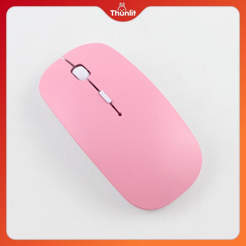 Chuột quang không dây Thunlit USB 2.4G siêu mỏng màu hồng/trắng/đen/vàng/xanh dương