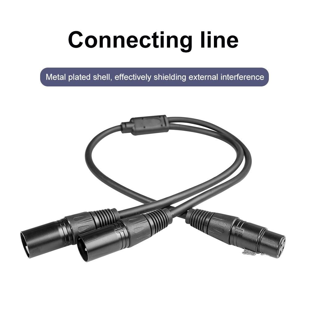 Mới Dây Cáp Chữ Y 50cm 3Pin Cho Canon XLR Female Sang Dual XLR Male Y