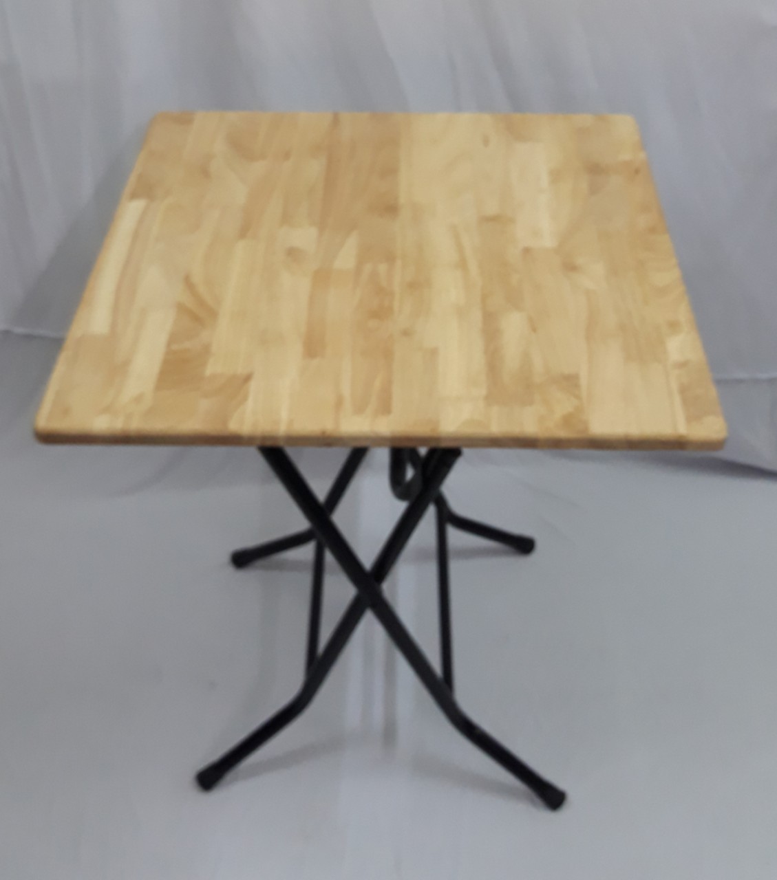 Bàn cà phê gấp,bàn gỗ cao su gấp vuông 60 x 60cm