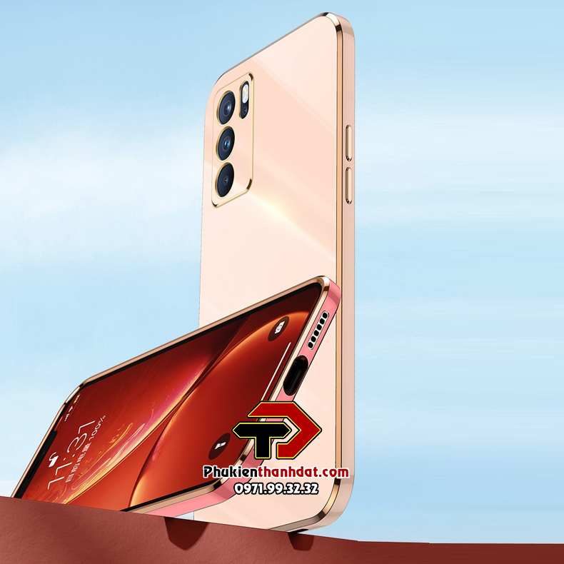 Ốp lưng cho OPPO Reno6 Z 5G silicone dẻo màu viền xi