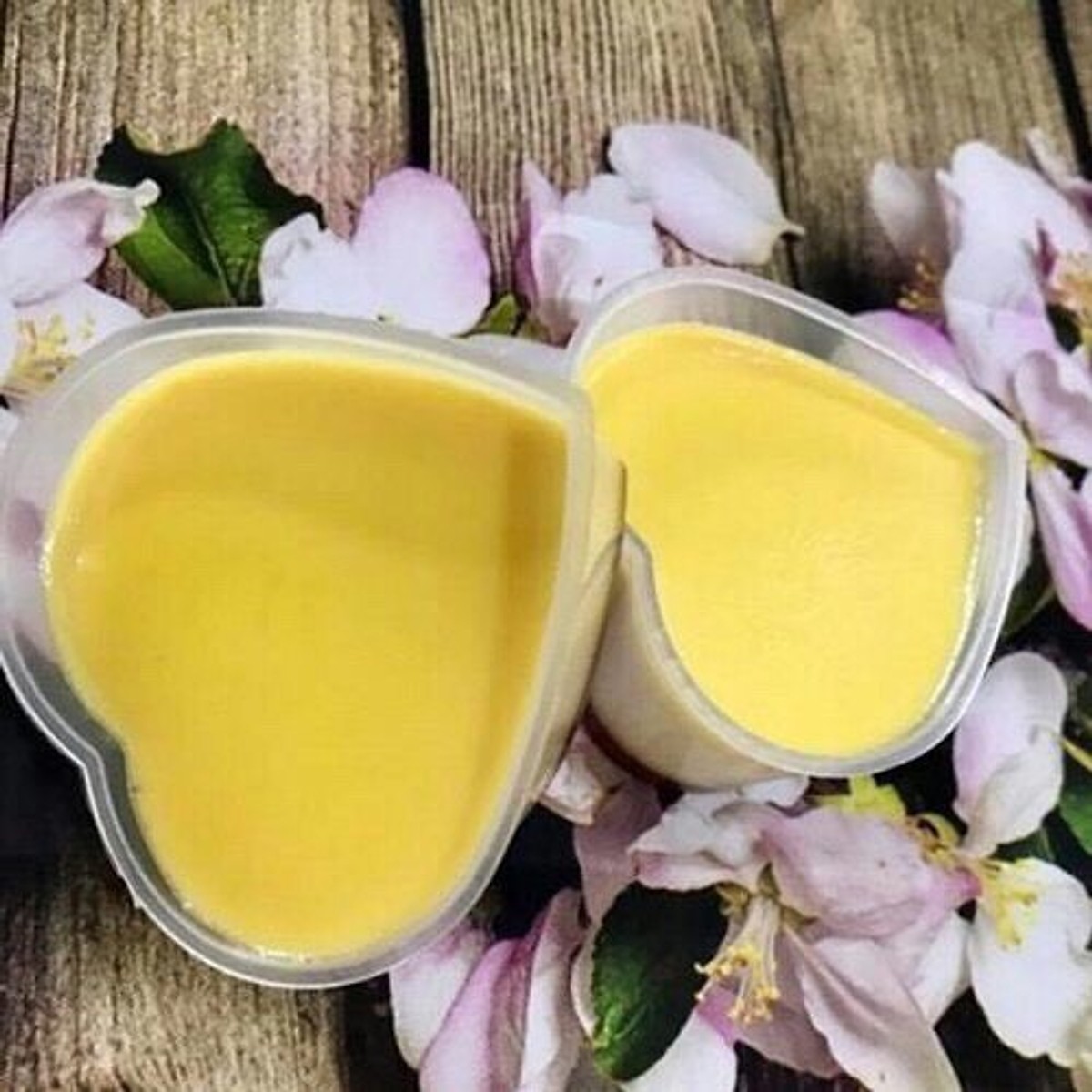 Combo 50 Khuôn Làm Pudding Bánh Flan Rau Câu Hình Trái Tim Có Nắp 7cm