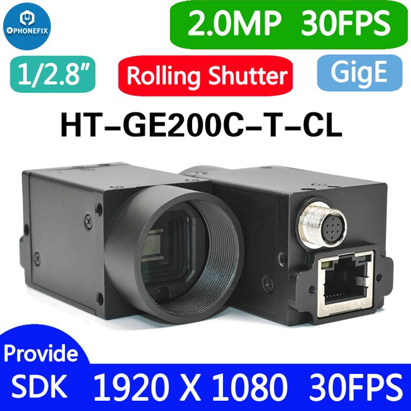 Gige Camera công nghiệp Gigabit Ethernet Machine Vision Camera Màu màn trập C miệng với SDK Windows Linux Demo Python