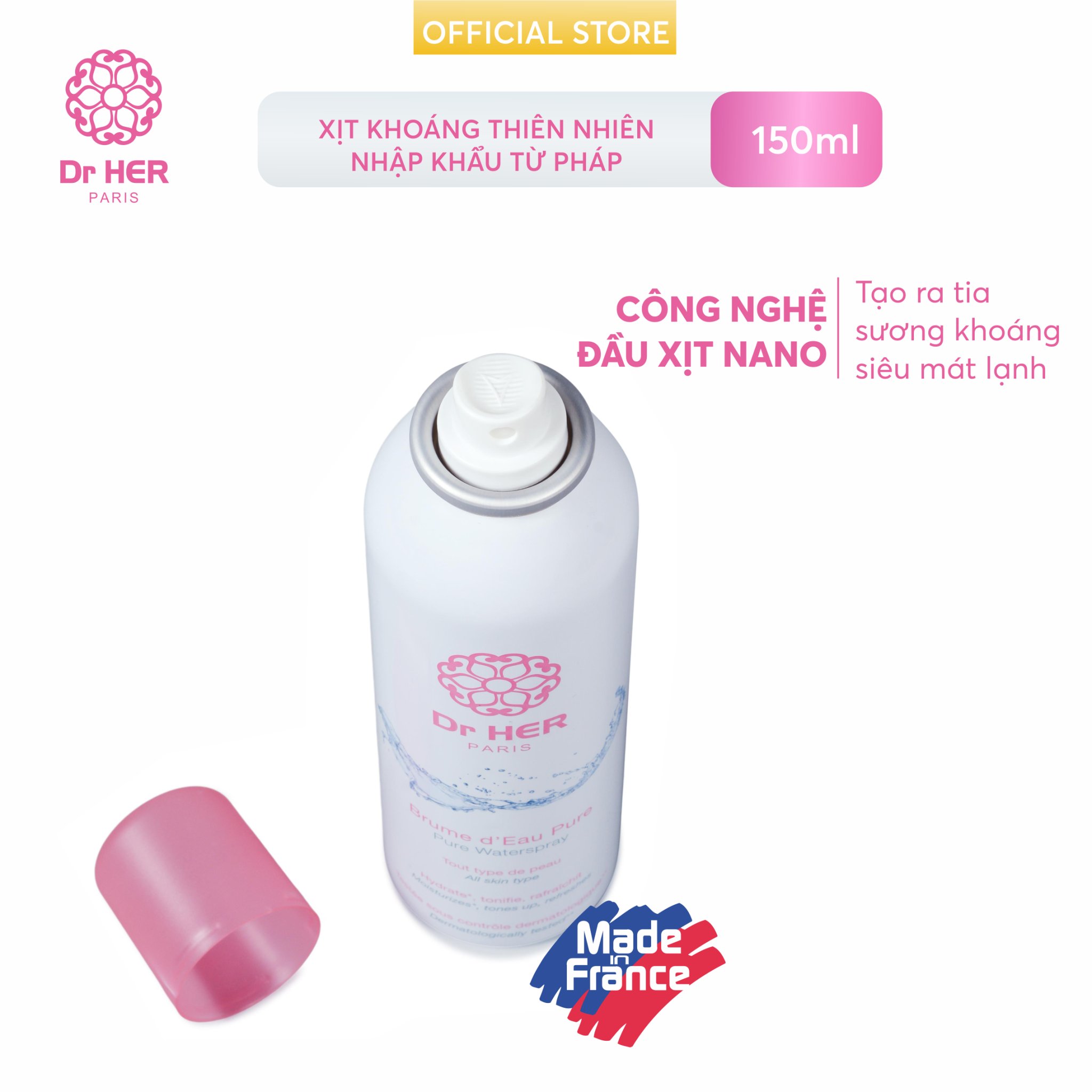 Xịt Khoáng Pháp Dr HER 150ML [chính hãng]