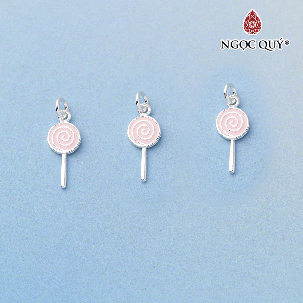 Charm bạc treo hình cây kẹo mút - Ngọc Quý Gemstones