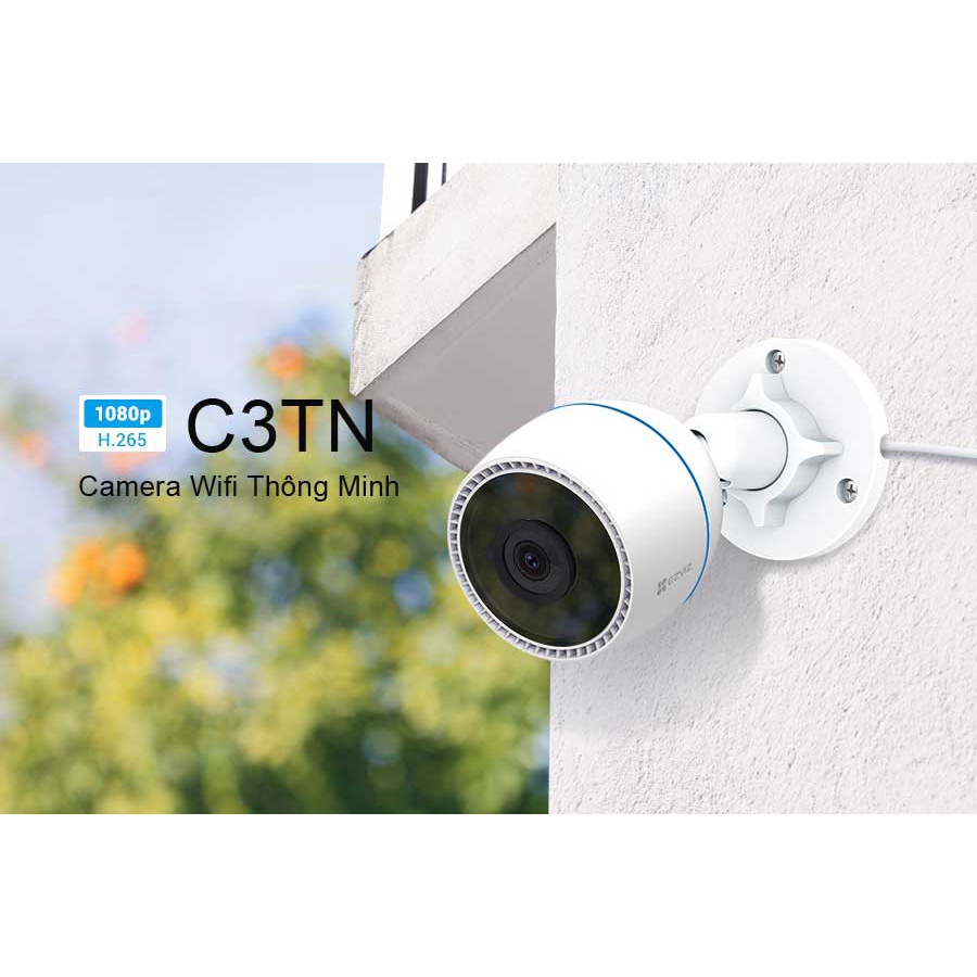 Camera Wifi EZVIZ C3TN 1080P, tích hợp Mic thu âm, chống bụi và nước IP67 - Hàng chính hãng