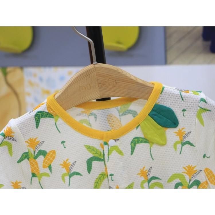 (66,70,80,90) Body bé trai, bé gái bắp ngô cotton lỗ 61934