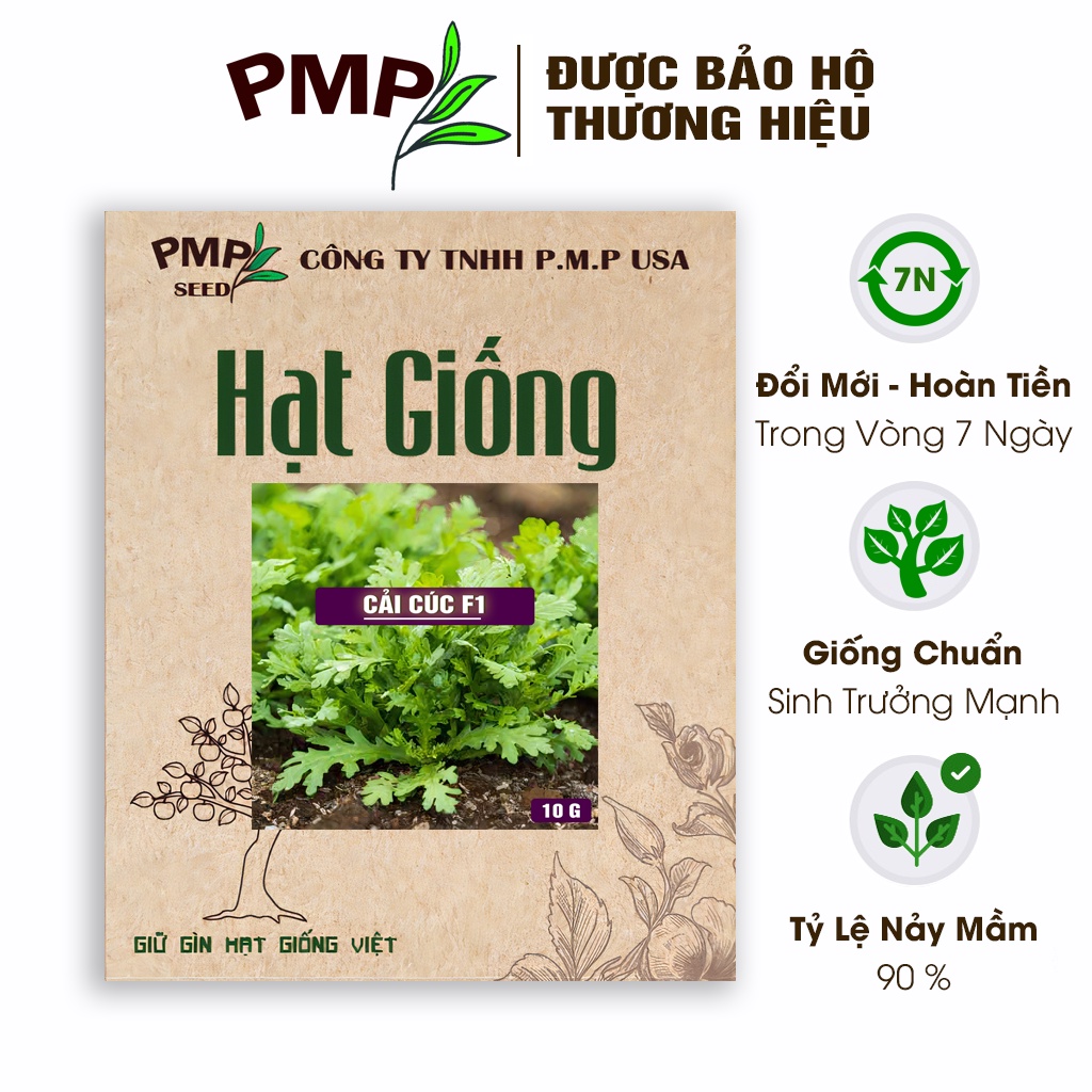 Hạt Giống Cải Cúc (Tần Ô) PMP 5g