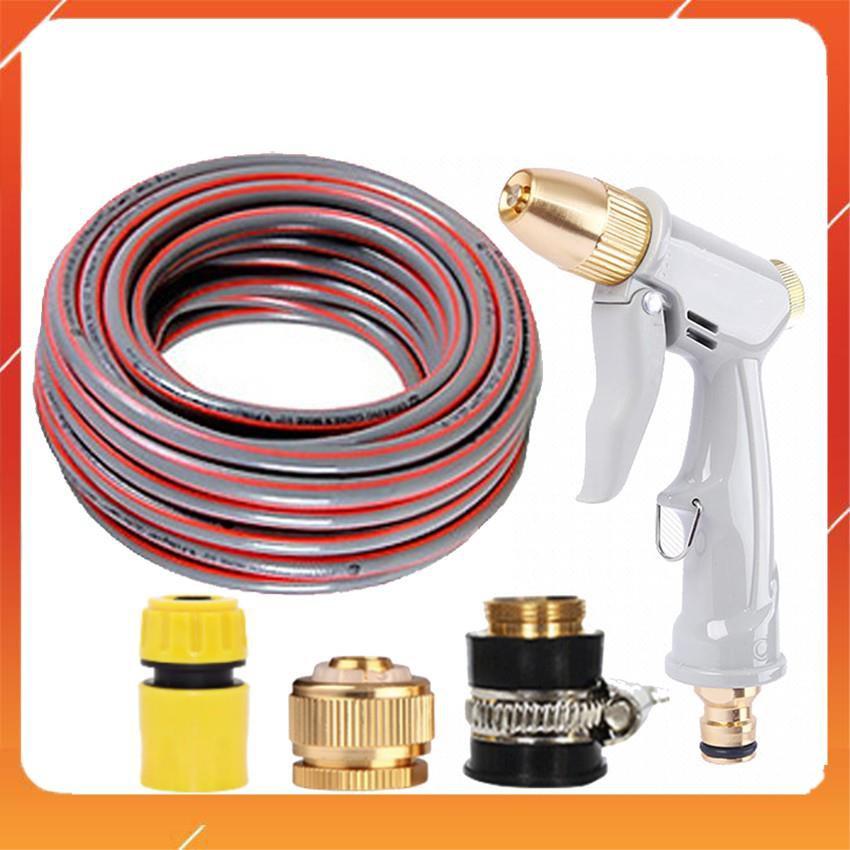 Bộ dây vòi xịt nước tưới cây rửa xe,tăng áp 3 lần, loại 15m 206846