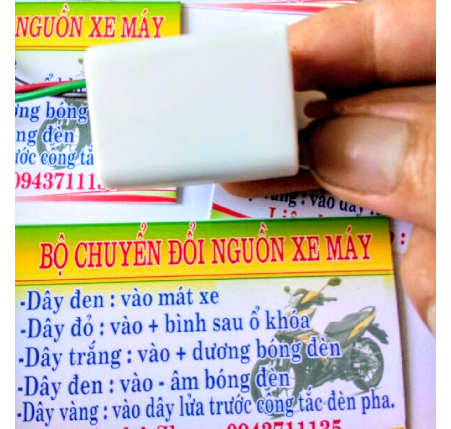 BỘ CHUYỂN ĐỔI ĐIỆN MÁY XE MÁY SANG ĐIỆN DC ĐỂ XÀI CHO BÓNG ĐÈN LED CỦA XE HÀNG CHUẨN