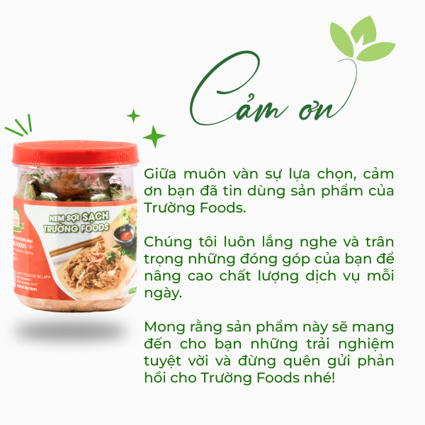 Combo 3 Hộp Nem Sợi Trường Foods 180g/Hộp