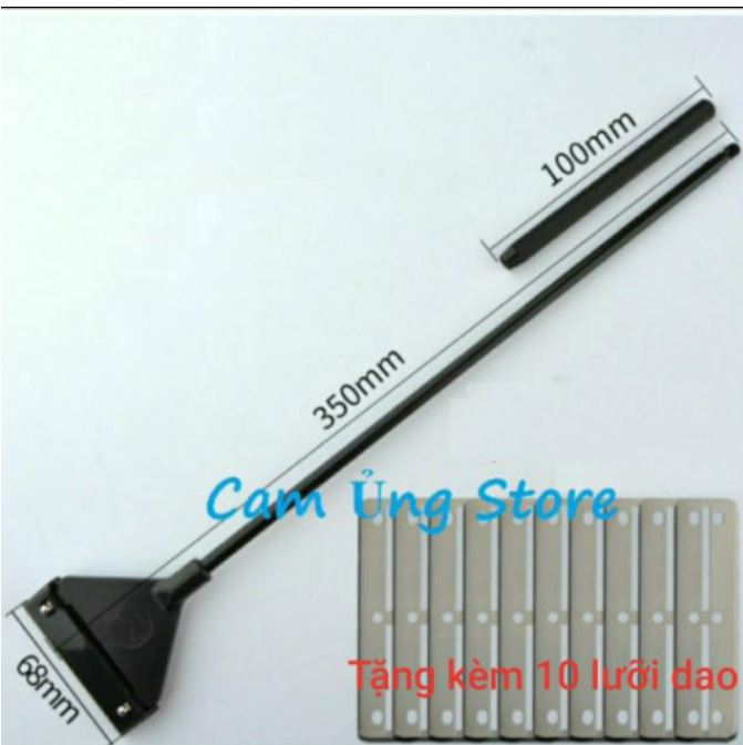 Cây cạo rêu MUFAN 45cm và 65cm + 10 Lưỡi dao - cạo rêu bể cá cảnh bằng hợp kim siêu sạch