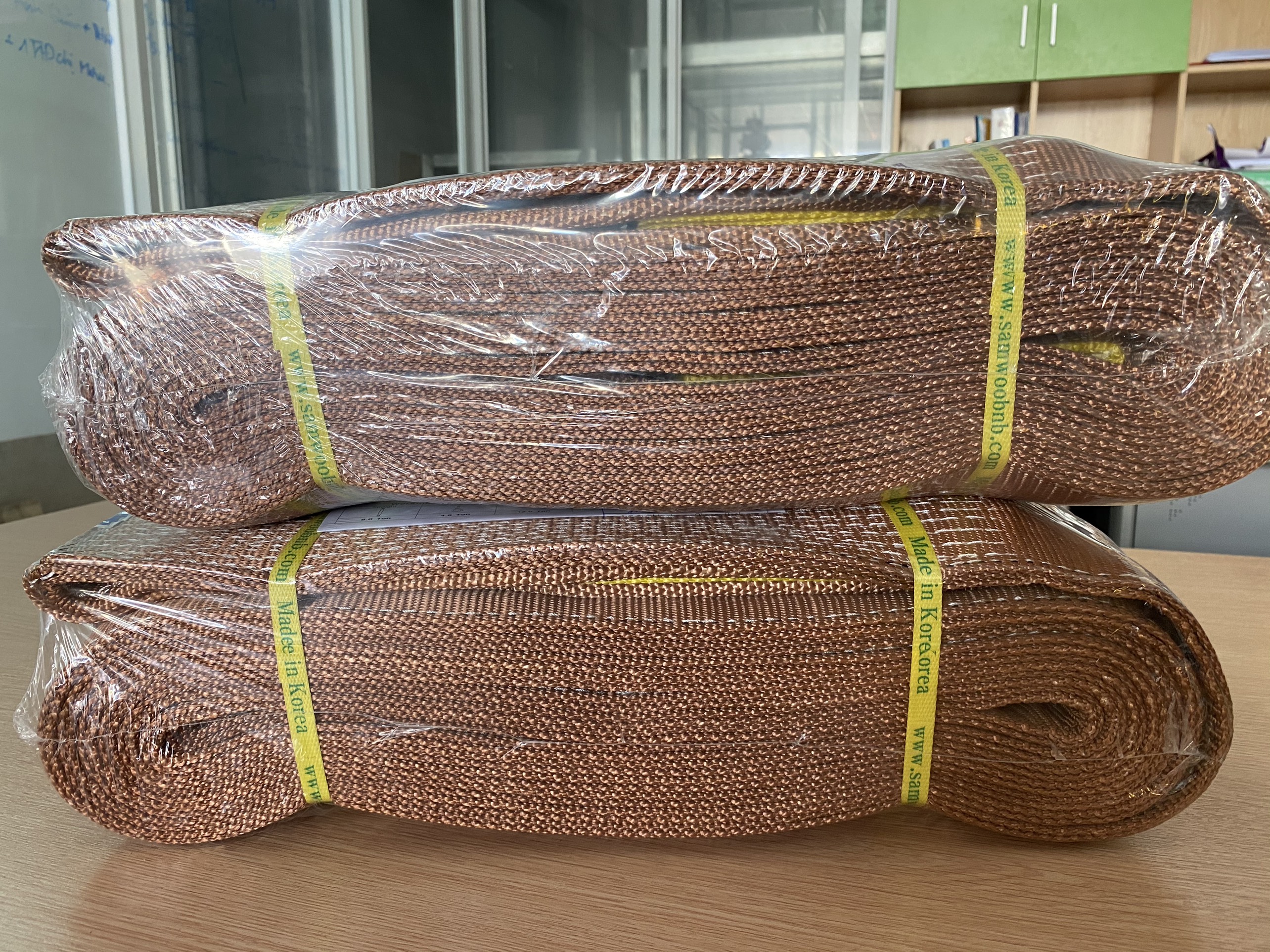 Cáp Cẩu Vải Bản Dẹp 2 Đầu Mắt -6 Tấn x 8 Mét - Màu Nâu