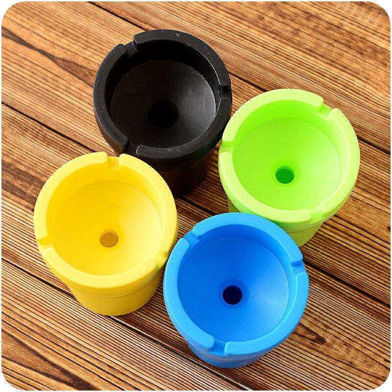 Ashtray Creative ABS Car Ashtray Home Living Room Office Bathroom Desk Ashtrays Ash Storage Tray Box Ash Organizer