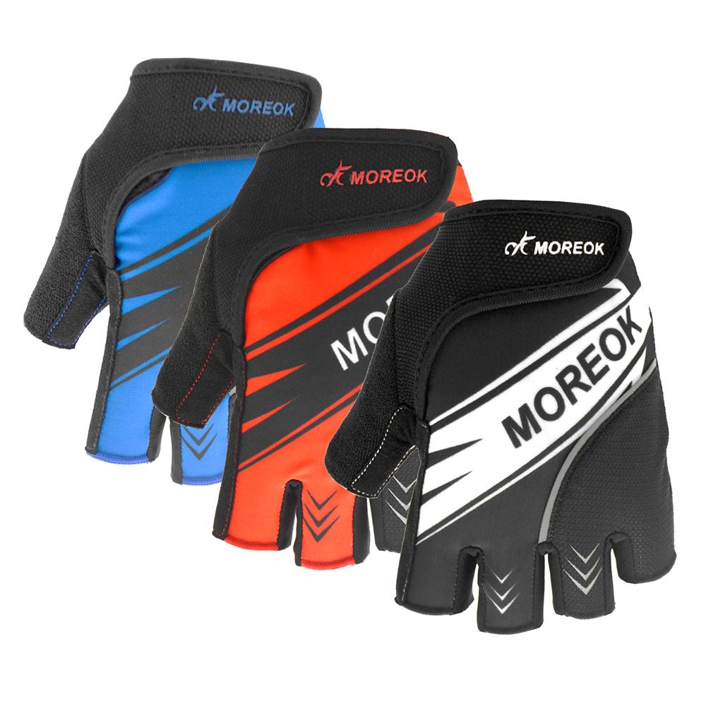 Găng tay dành cho nam đi xe đạp giảm sốc, leo núi có đệm nửa ngón tay và phản quang