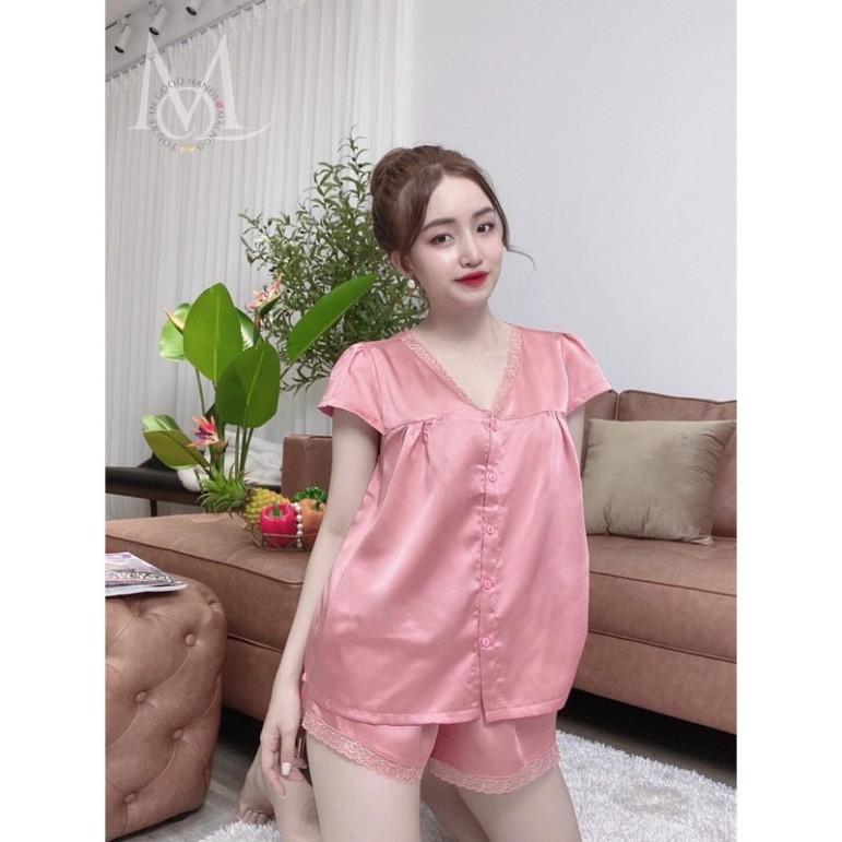 Bộ Pyjama Đùi Ren Satin Cao Cấp Pijama - ĐỦ MÀU ĐỦ SIZE 50 - 110kg