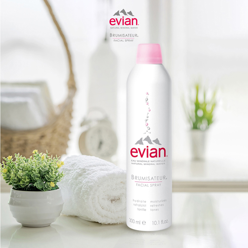 Xịt khoáng Evian Cấp Ẩm Và Làm Dịu Da Spray Brumisateur Natural Mineral Water 300ml