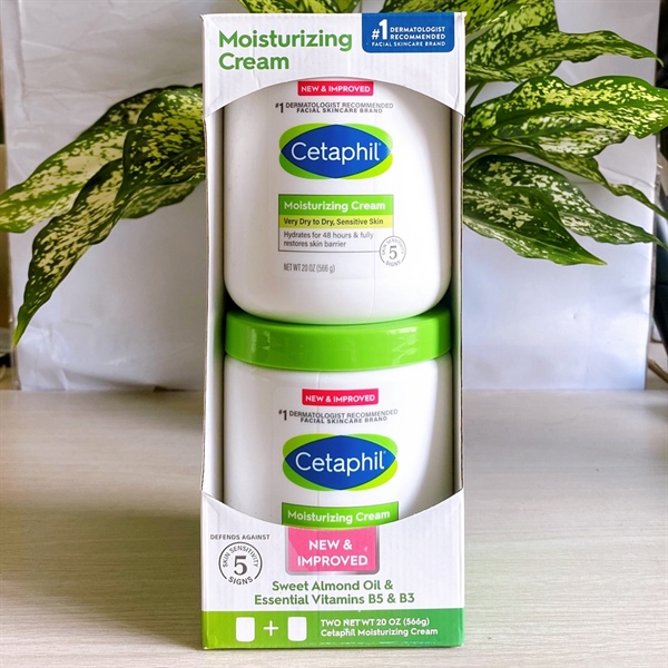 Set 2 - Kem Dưỡng Cetaphil Moisturizing Cream 566g - Mỹ