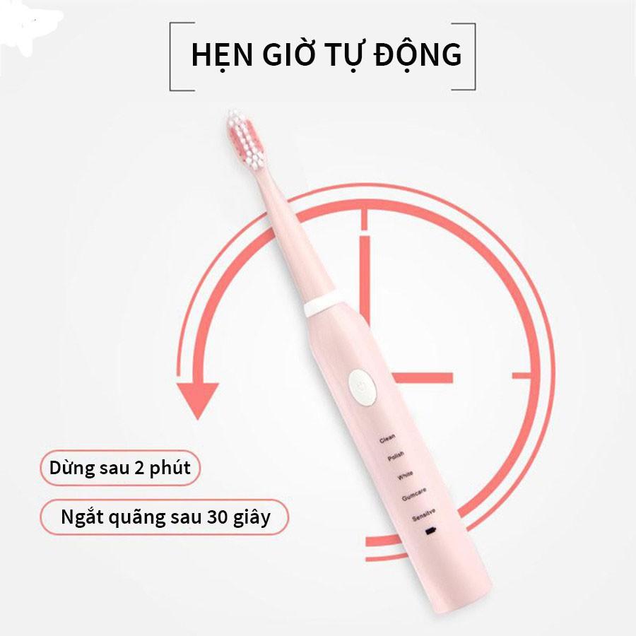 Free Ship Bàn Chải Đánh Răng Tự Động 5 Cấp Độ Phù Hợp Cho Người Lớn Và Trẻ Em - Bàn Chải Điện 5 Cấp Độ