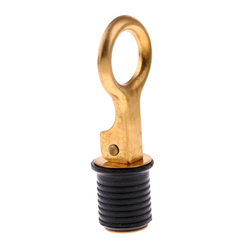 2Pcs Boat Baitwell Snap Tite Bailer Brass Drain Plug For 1" Hose Boat Marine