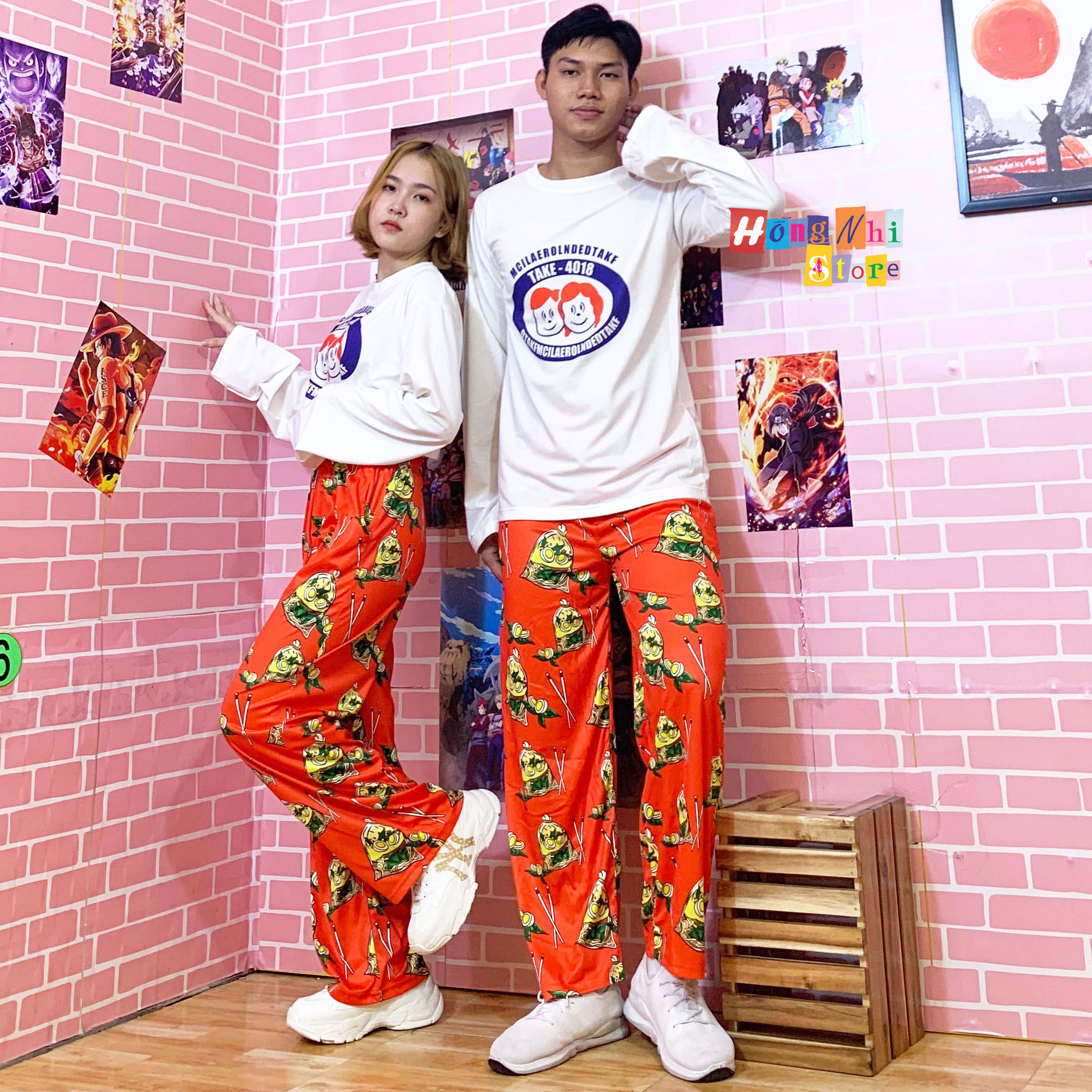 Quần Hoạt Hình Dài Ống Rộng Cartoon Pant V2 Oversize Ulzzang Unisex - MM