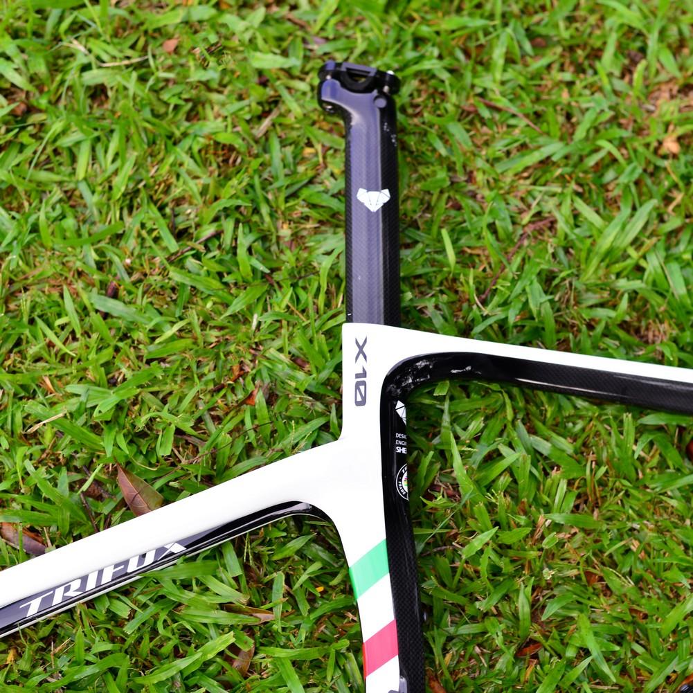 TRIFOX X10TA Carbon Road Bike Xe đạp có thể cài đặt DI2 / Cơ Derailleurs Xe đạp Bycicle Xe đạp Khung Xe đạp thể thao Color: Red Size: XL-58